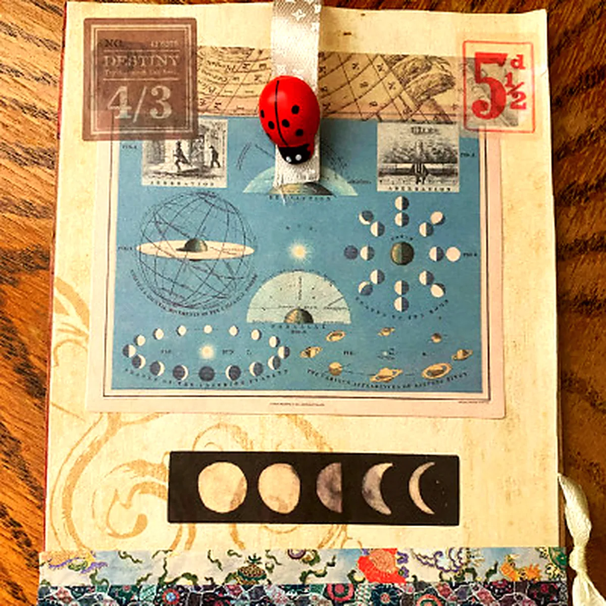 Hand-made kit with glue, tape and scraps
