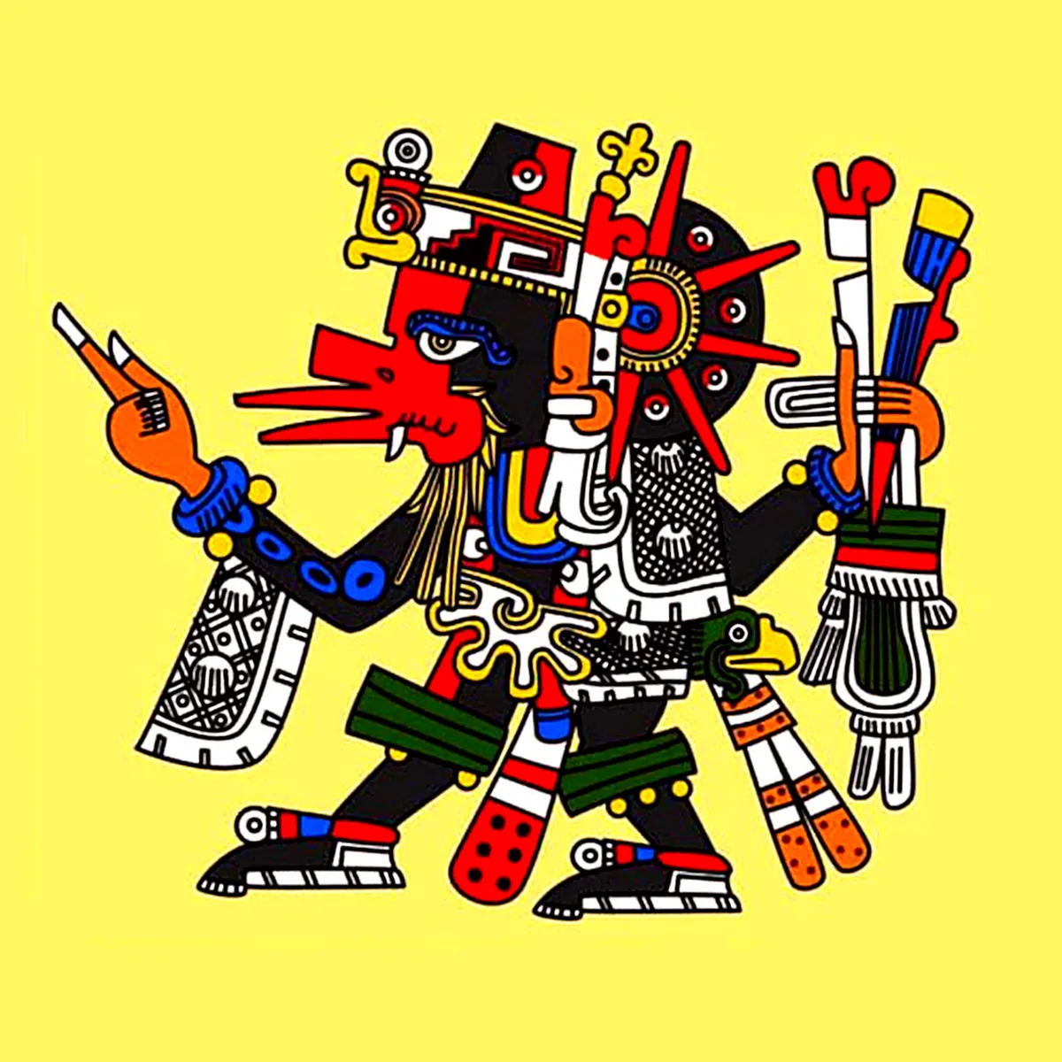 Aztec-inspired cacao artwork