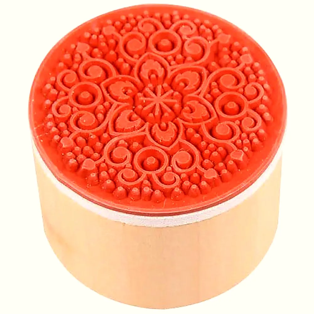 Flower Print Rubber Stamp