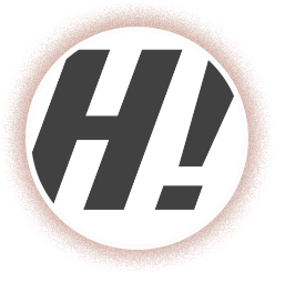 Transparent Hideas Logo like a bat signal over the world